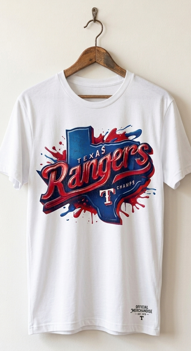 Texas Rangers Paint Splatter